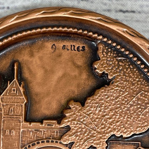 Porte St-Louis Quebec Plaque Copper Relic 4" Wall Plaque - Picture 4 of 5